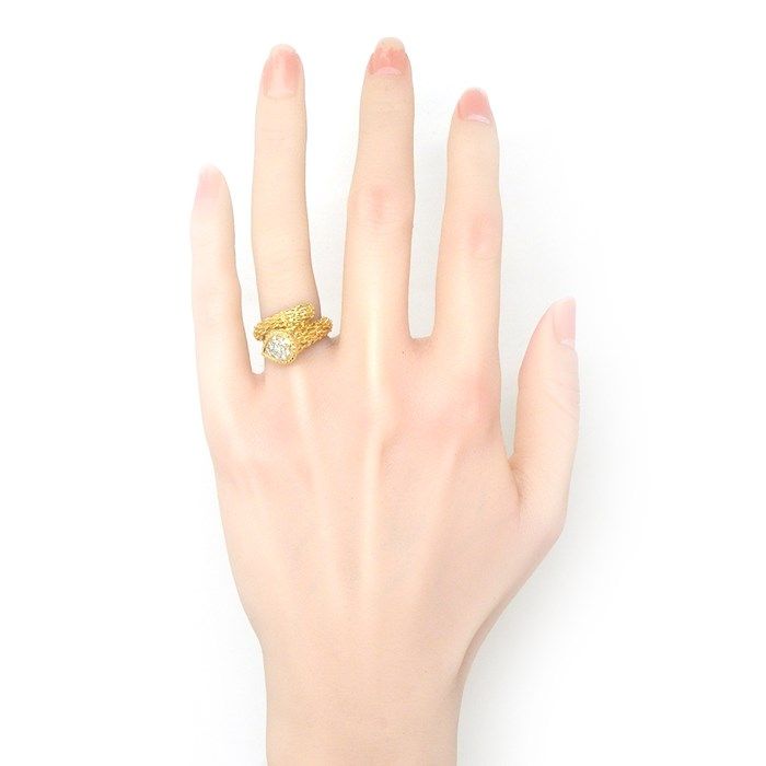 BOUCHERON Serpent Bohème Small Ring with Diamonds in K18 Yellow Gold