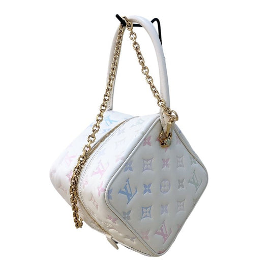 Louis Vuitton Limited Edition Square Bag - Monogram Embossed with Gold Hardware