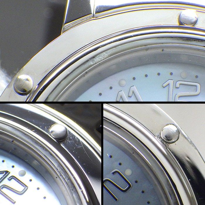 HERMES Clipper CL4.210 Blue Shell Dial Stainless Steel Watch