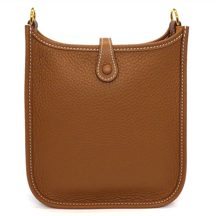 HERMES Evelyne TPM Shoulder Bag - 2024 Gold Togo Leather