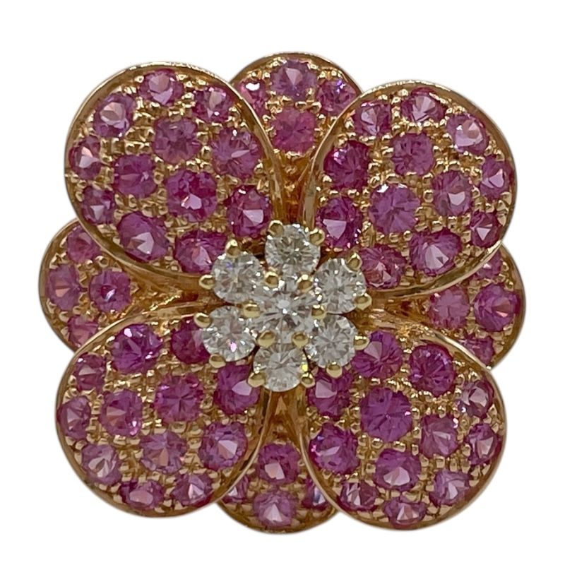Van Cleef & Arpels Sensation Ring in 750 Pink Gold with Sapphire & Diamonds