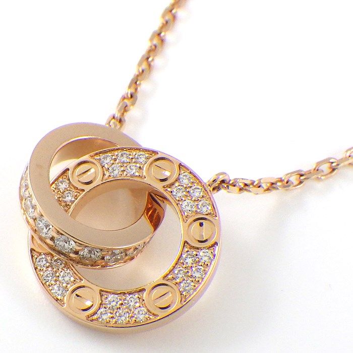 Cartier Love Necklace B7224528 with 0.30ct Diamonds in K18 Pink Gold