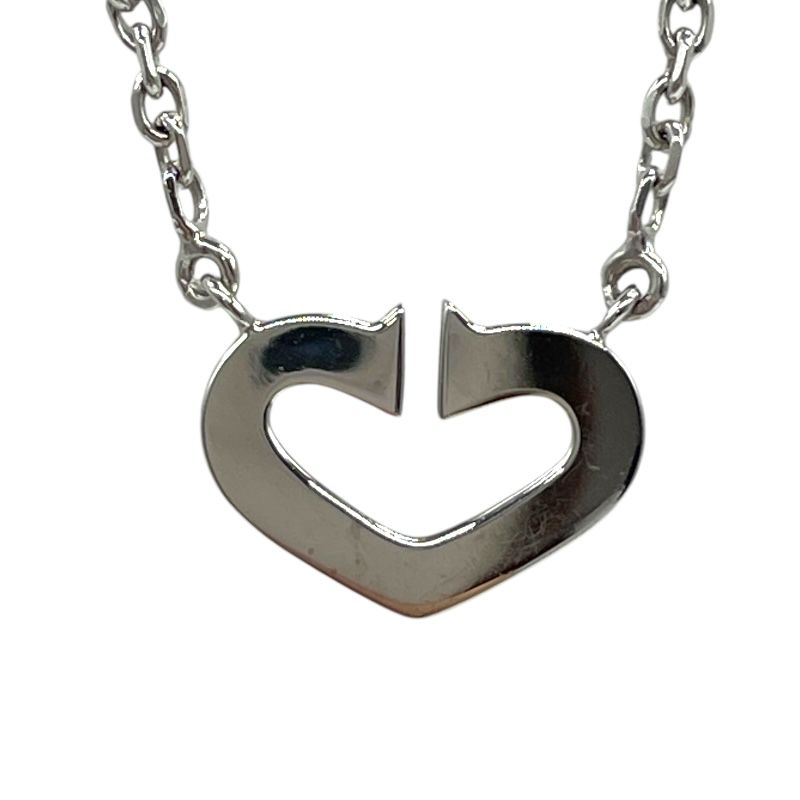 Cartier C Heart Diamond Necklace in 750 Silver - Timeless Elegance
