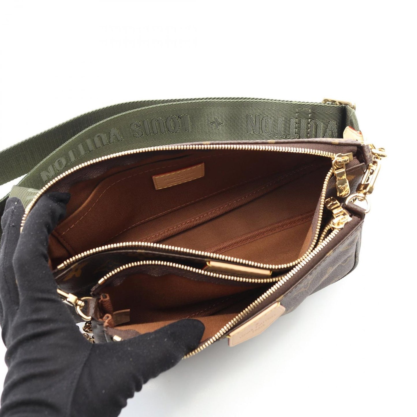 Louis Vuitton Multi Pochette Accessoires Monogram Khaki Shoulder Bag