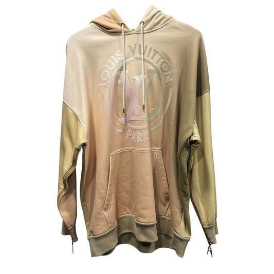 Louis Vuitton LV Circle Logo Sweatshirt Hoodie - Beige Cotton M