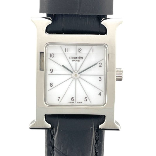 HERMES H-Watch HH1.210 - Exquisite White Quartz Timepiece