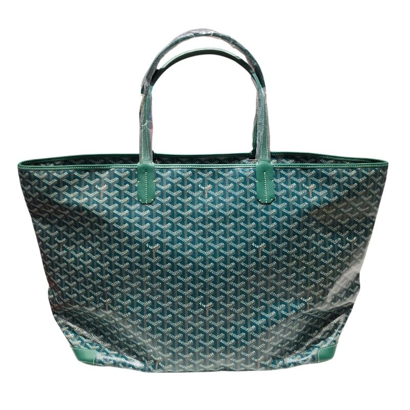 GOYARD Artois GM Green PVC & Leather Unisex Tote Bag
