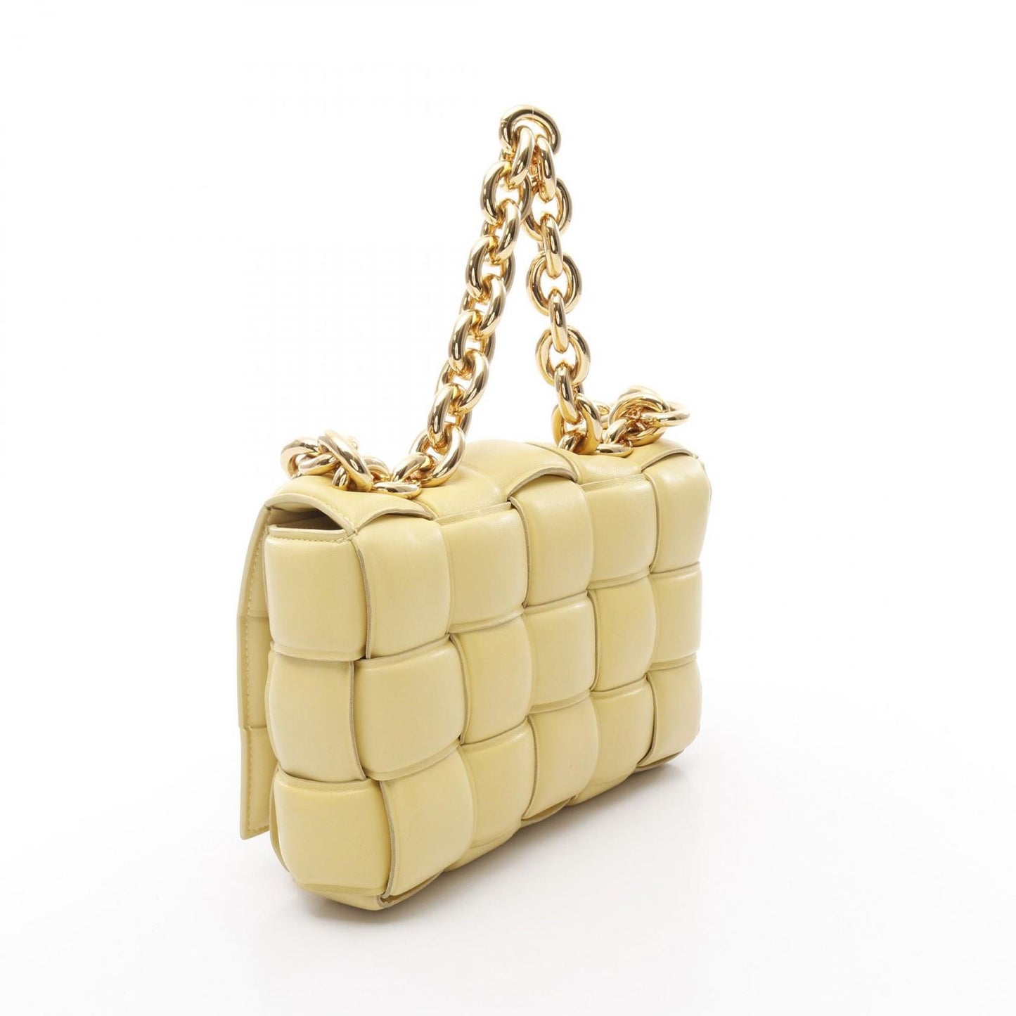 Bottega Veneta The Chain Cassette Shoulder Bag in Pastel Yellow