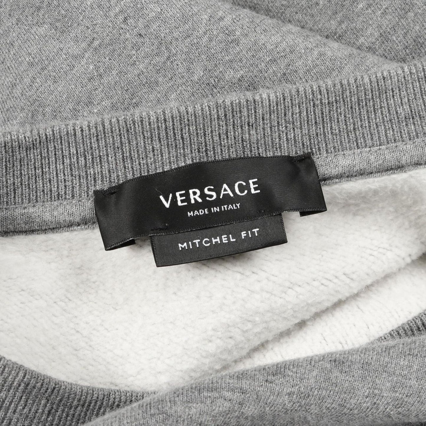 Versace Michel Fit Logo Sweatshirt - Exquisite Gray Cotton