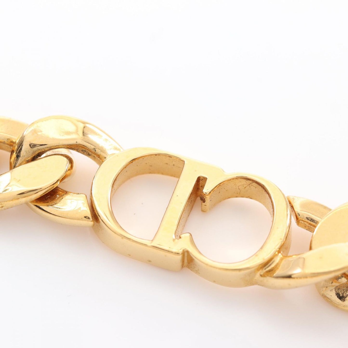 Dior CD Logo Gold Plated Choker Necklace - Unisex Elegance