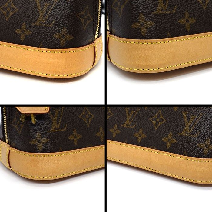 Louis Vuitton Alma BB Handbag - Monogram Canvas, Brown, Gold Hardware