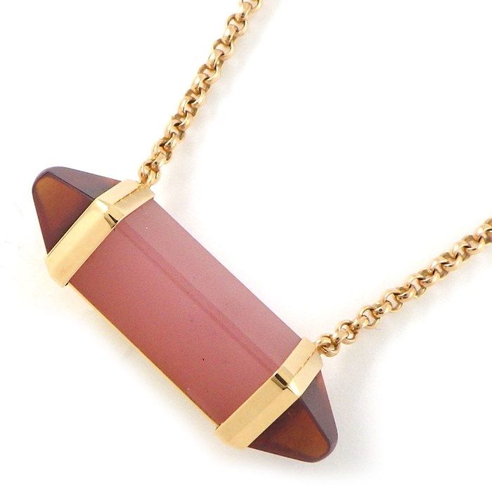 Cartier Le Berlingot Necklace in Pink Chalcedony & Garnet