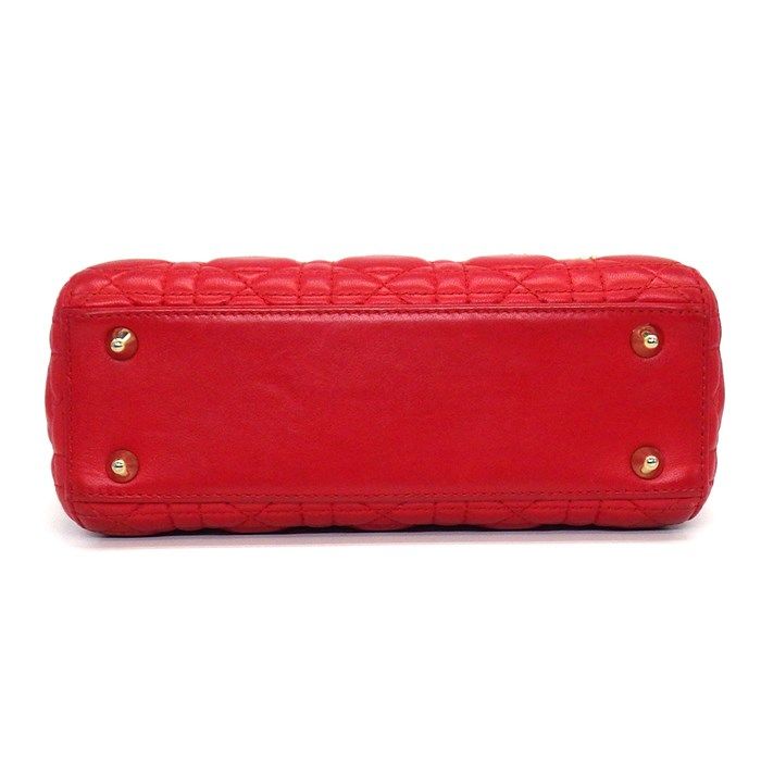 Dior Lady Dior MY ABC Small Handbag in Red Cannage Lambskin
