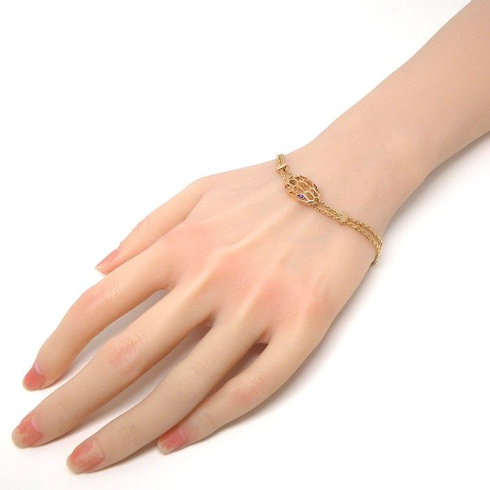 BVLGARI Serpenti Double Chain Bracelet with Amethyst - K18PG