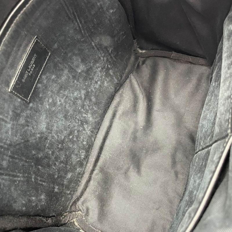 SAINT LAURENT Black Canvas & Leather Backpack - Timeless Elegance