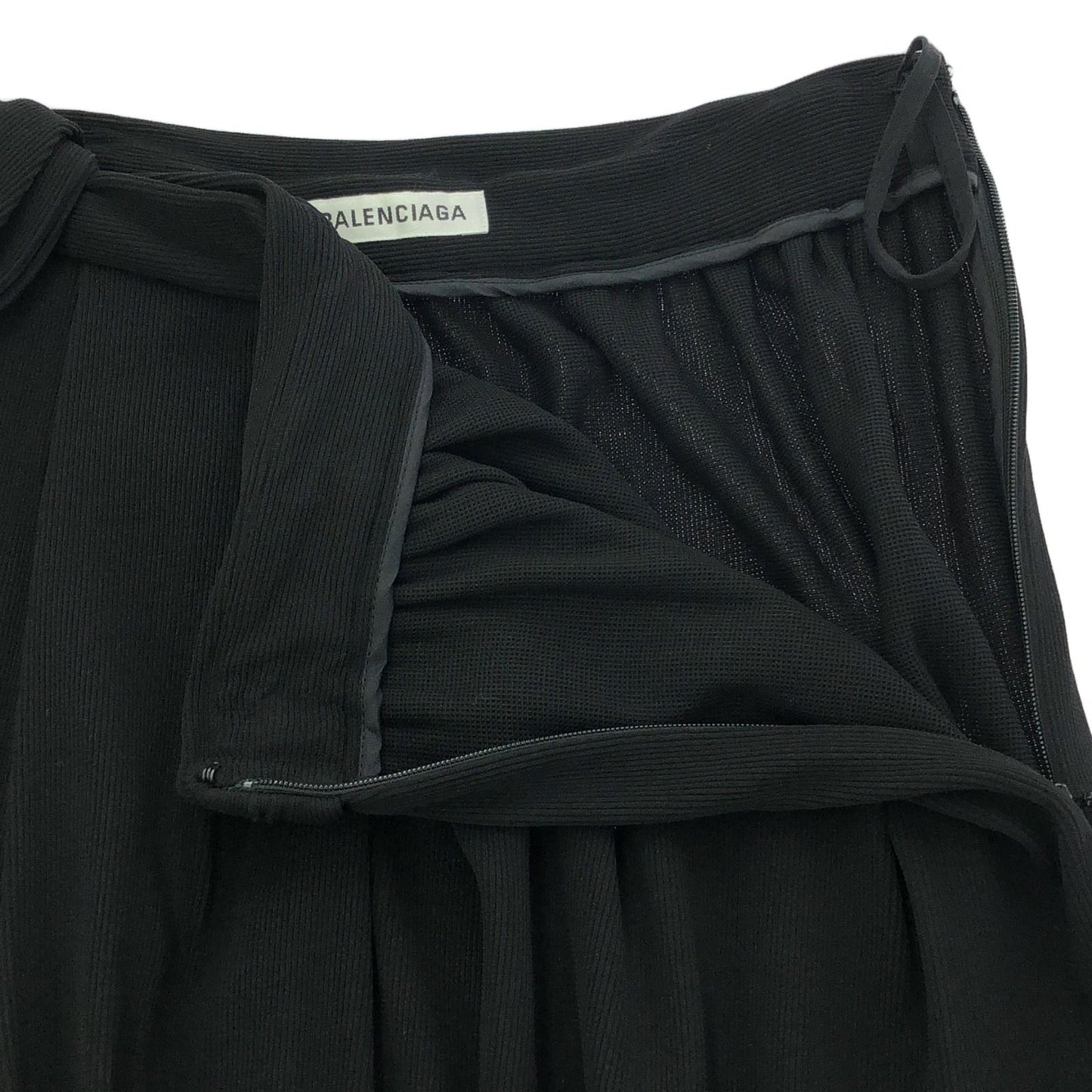 BALENCIAGA Black Rayon Skirt - Timeless Elegance
