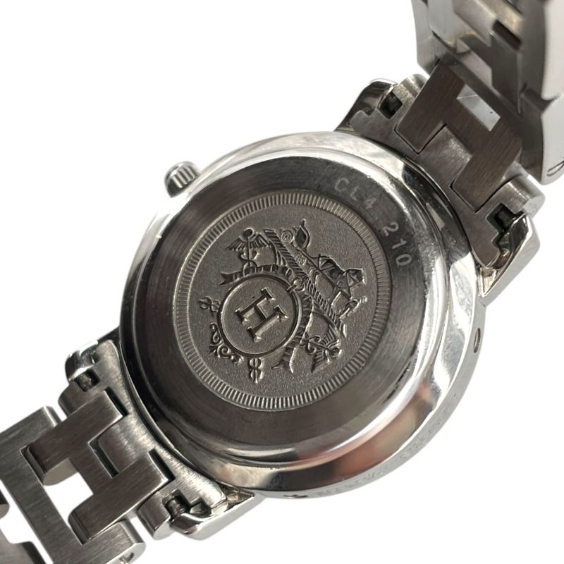 HERMES Clipper CL4.210 White SS Ladies Watch - Timeless Elegance