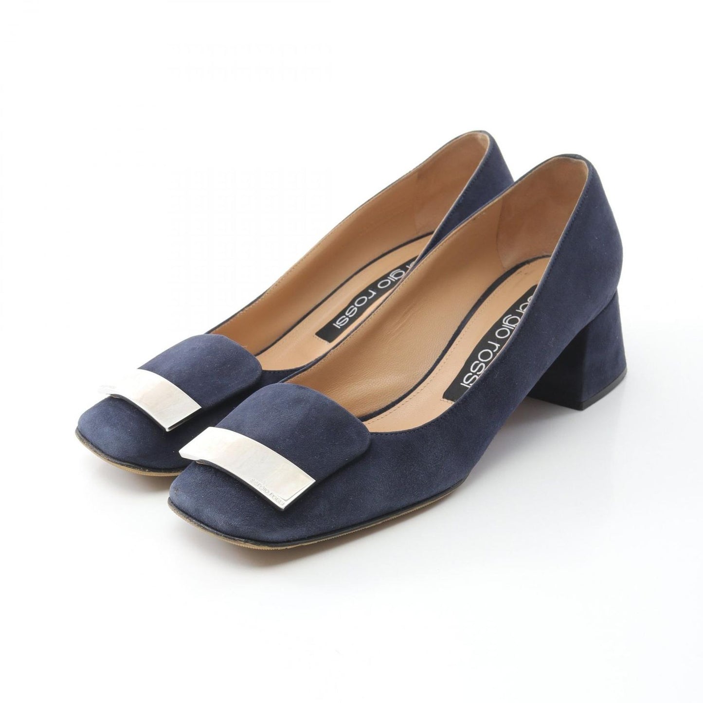 Sergio Rossi Navy Suede Pumps - Elegant Italian Craftsmanship