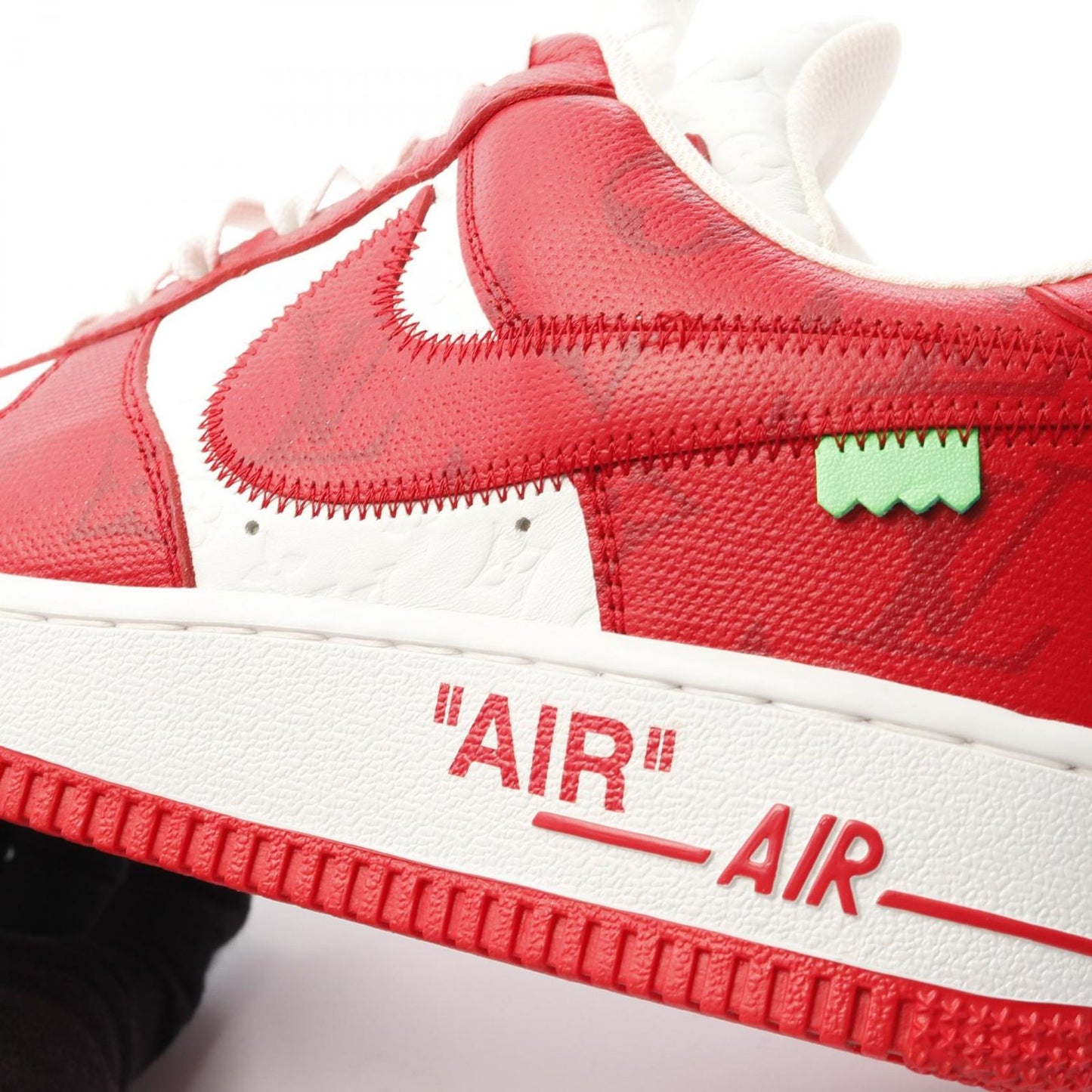 LOUIS VUITTON × Nike Air Force 1 Low Monogram Red Sneakers