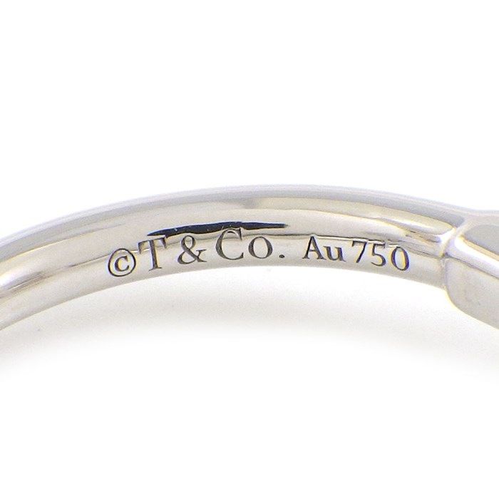 Tiffany & Co. T Wire Ring in K18 White Gold - Size 7