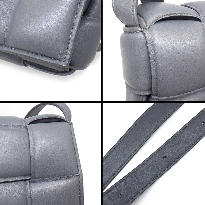 Bottega Veneta Padded Cassette Shoulder Bag in Thunder Gray