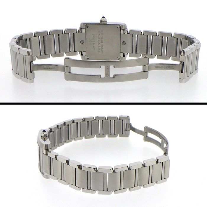 Cartier Tank Française SM WE110006 - Diamond Index, Silver Dial