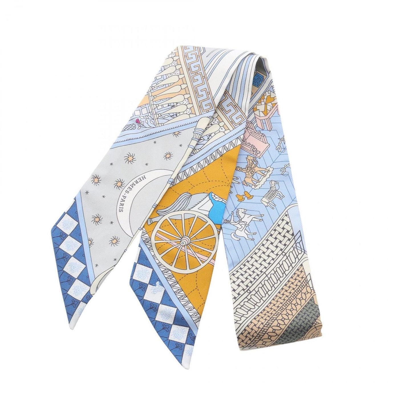 HERMES Twilly Scarf OBJETS DE CURIOSITE - Exquisite Silk Accessory