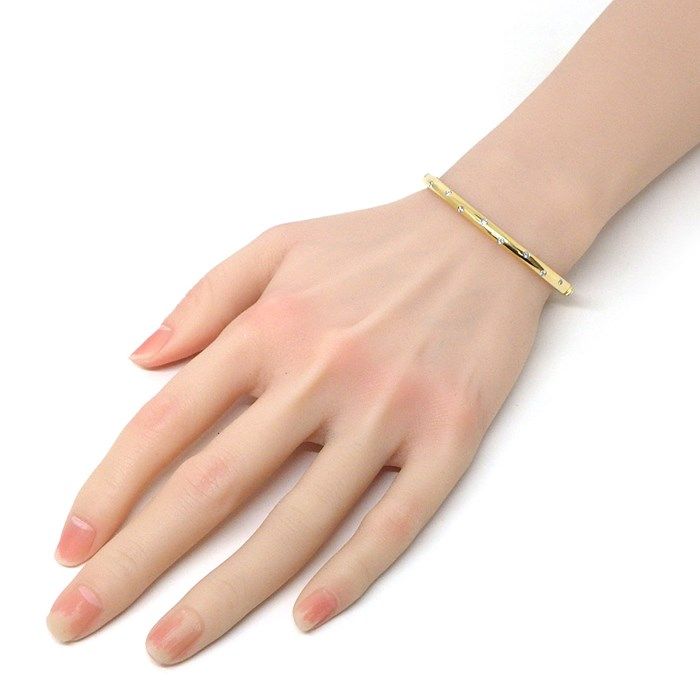 Tiffany & Co. Dot Bangle with 10pt Diamond in K18YG & PT950