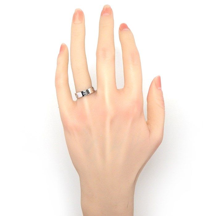 Cartier Love Ring Classic Model MM in K18 White Gold - Size 12