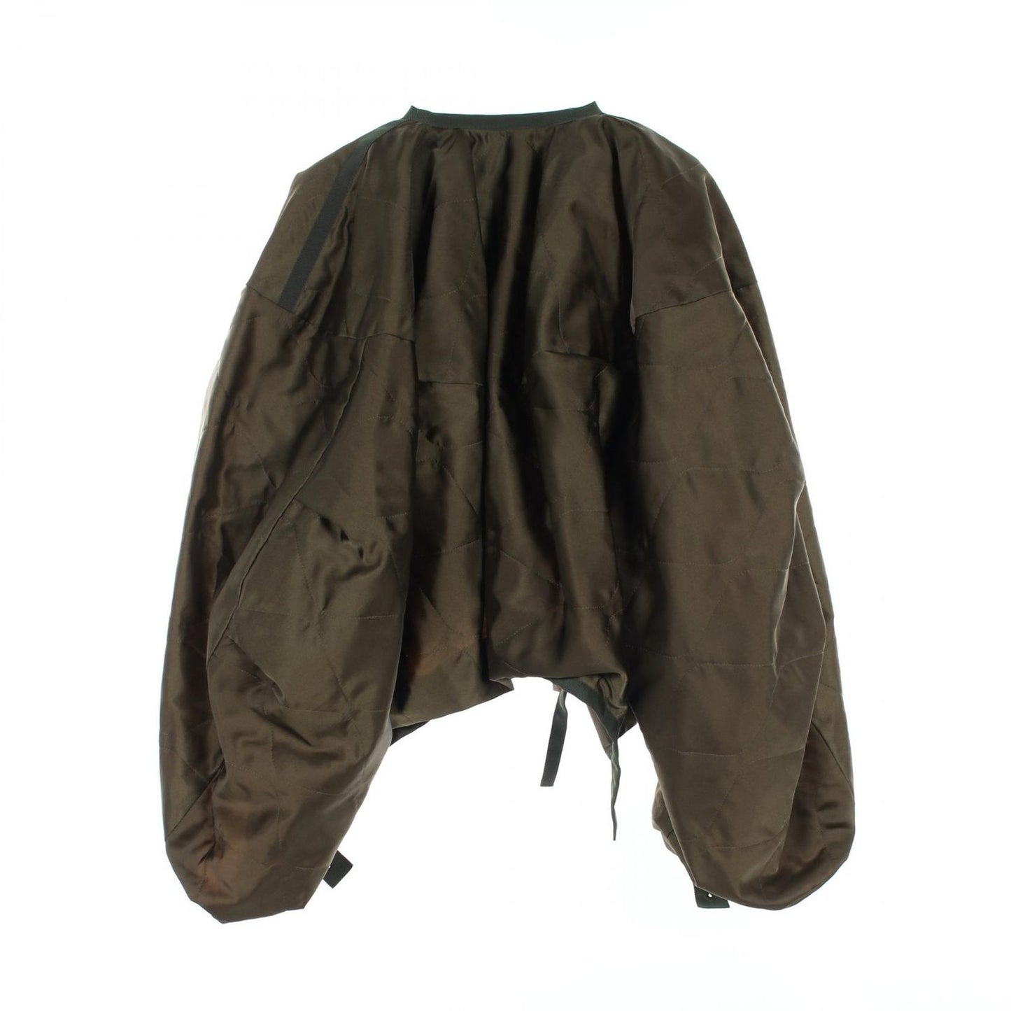 Sacai Satin Quilted Blouson in Khaki Green - Timeless Elegance