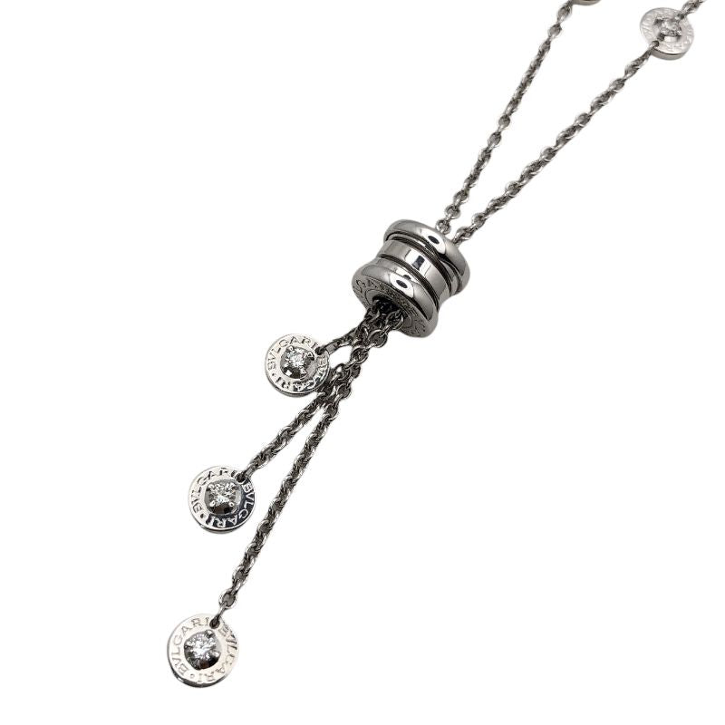 BVLGARI B.zero1 Element Necklace in 18K White Gold with Diamonds