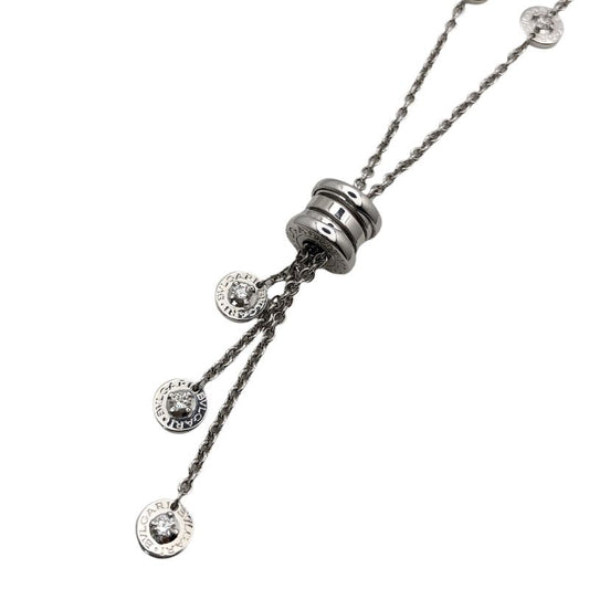 BVLGARI B.zero1 Element Necklace in 18K White Gold with Diamonds