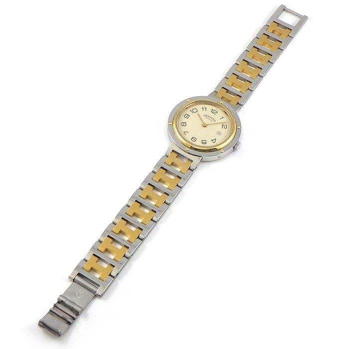 HERMES Clipper CL4.220 Ivory Dial Quartz Watch - Exquisite Craftsmanship