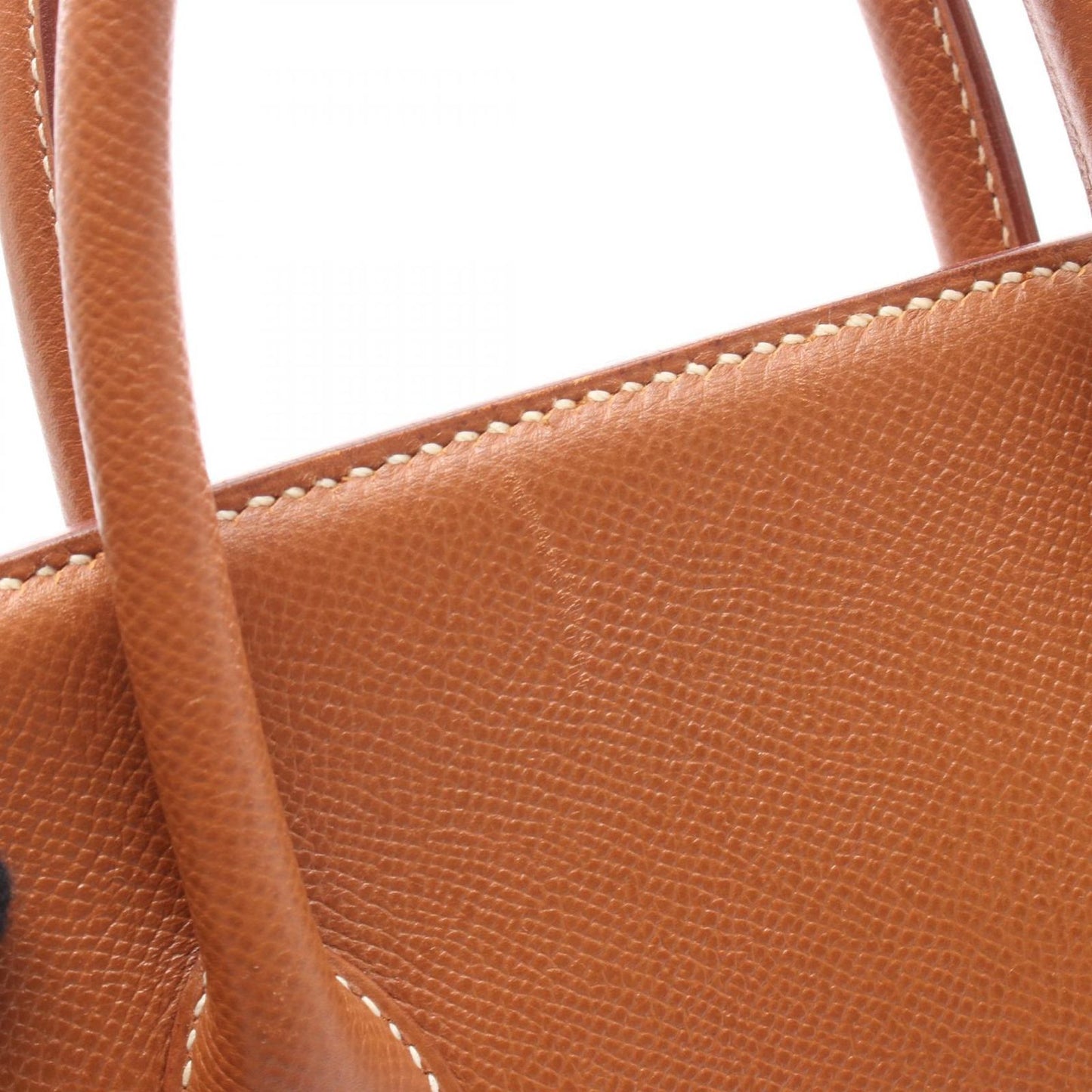 HERMES Haut à Courroies 32 Handbag in Gold Leather