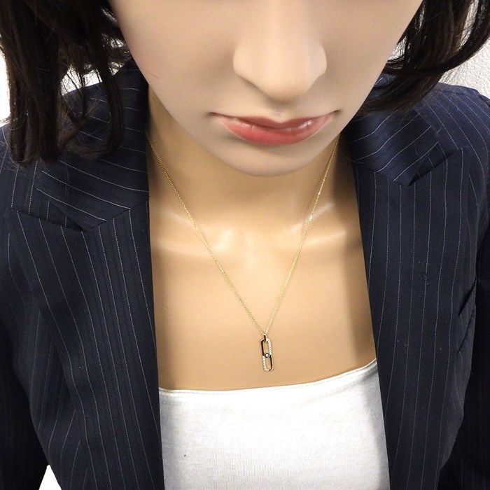 Exquisite K18YG Diamond Link Necklace - 0.10ct Luxury Jewelry