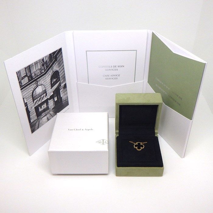 Van Cleef & Arpels Vintage Alhambra Necklace in Onyx & K18YG