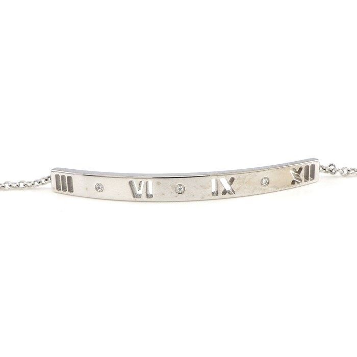 Tiffany & Co. Atlas Diamond Bracelet in K18 White Gold