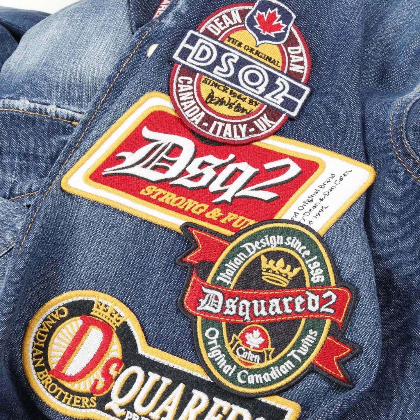 DSQUARED2 Dropped Military Fit Denim Shirt - Blue Cotton Excellence