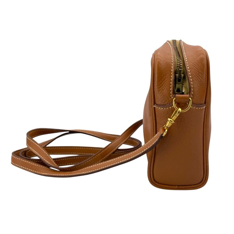 HERMES Jackie Gold Vache Leather Shoulder Bag with Gold Hardware