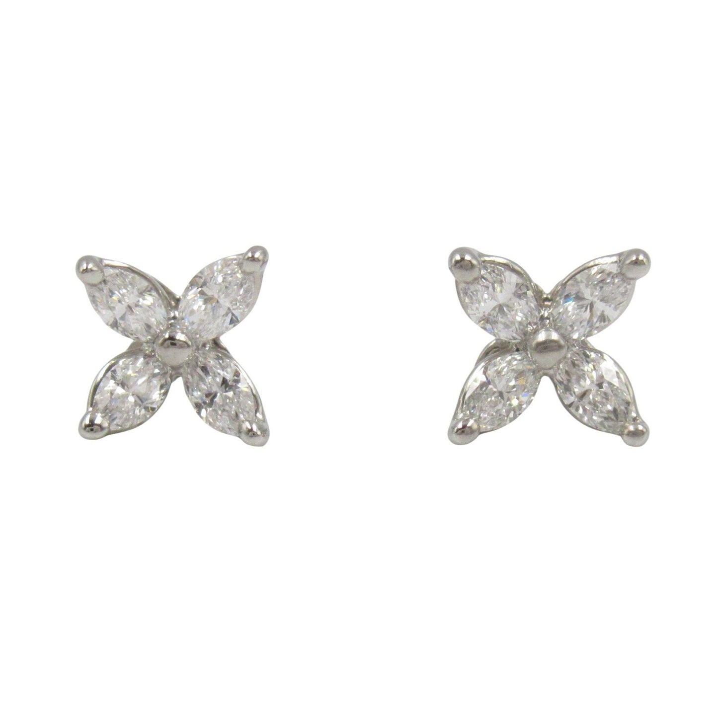 TIFFANY & CO Victoria Mini Diamond Earrings in Platinum