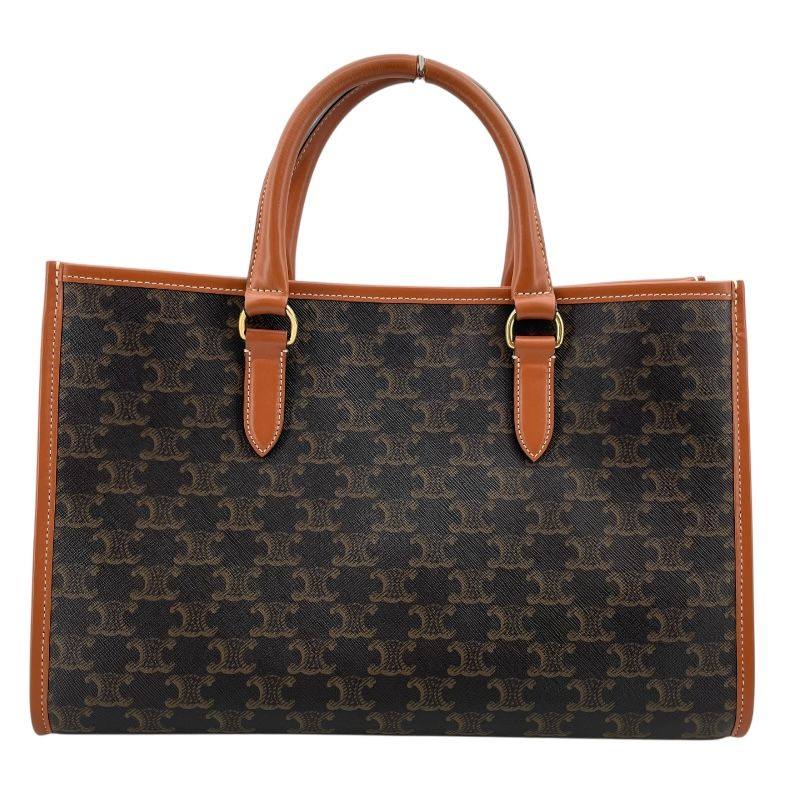 CELINE Horizontal Cabas Brown Trionf Canvas Shoulder Bag