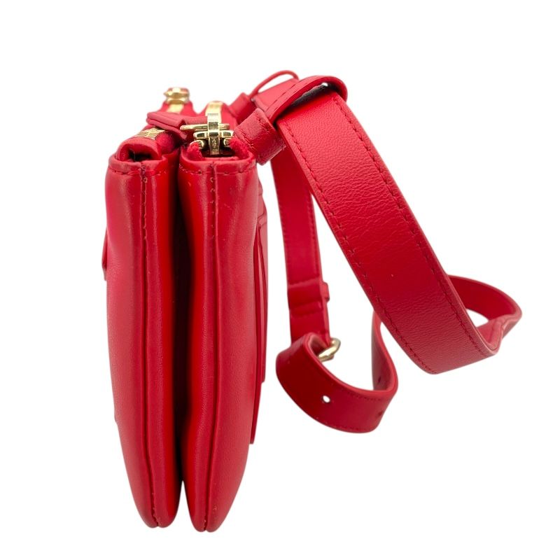 CHANEL Red Leather Body Bag with Gold Hardware - Exclusive Design