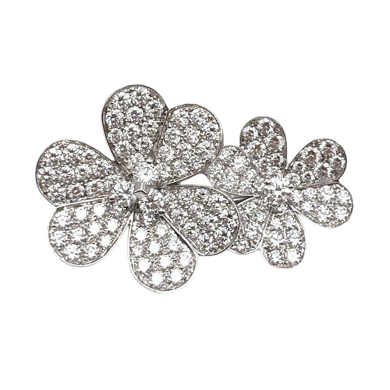 Van Cleef & Arpels Frivole Diamond Brooch in 18K White Gold