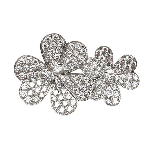 Van Cleef & Arpels Frivole Diamond Brooch in 18K White Gold