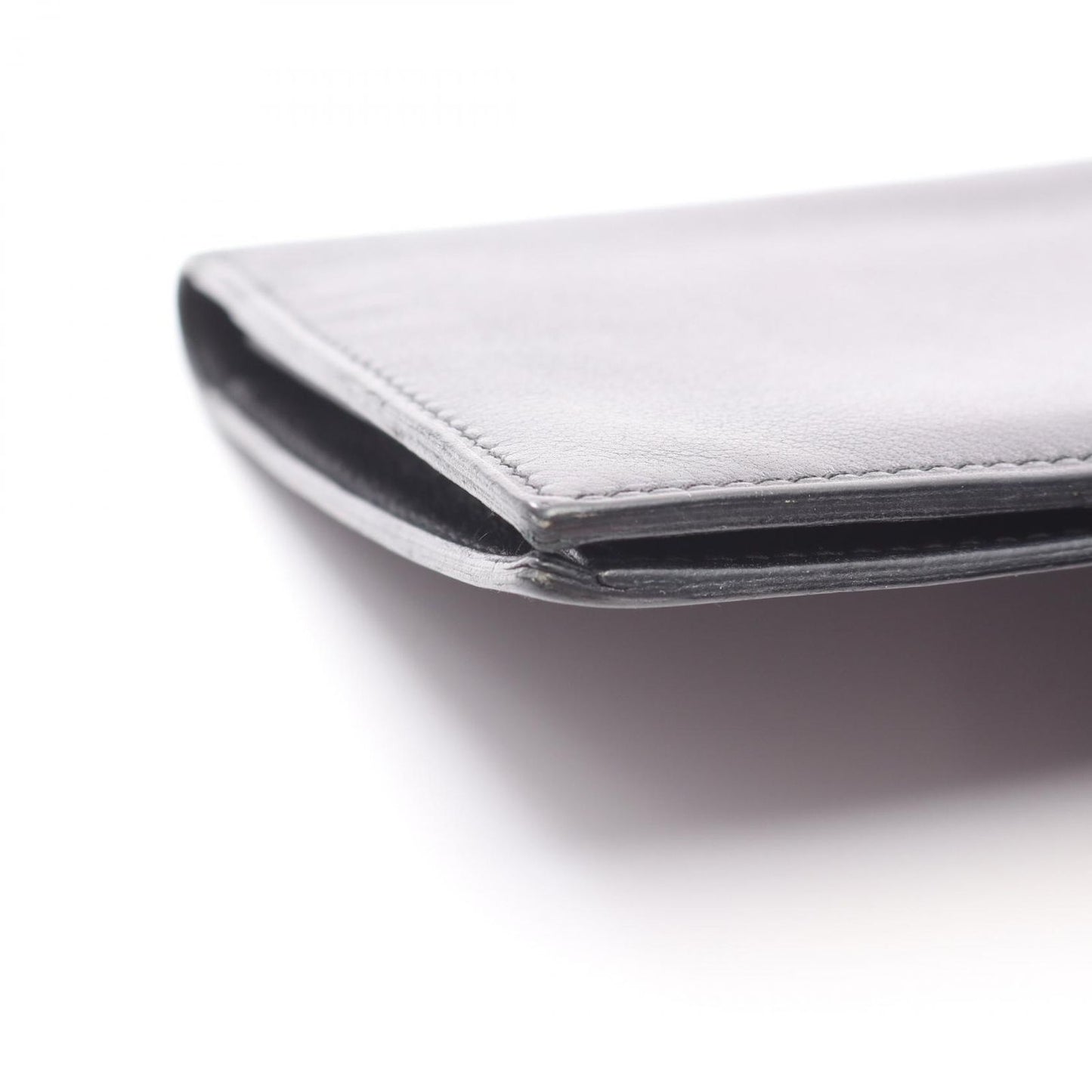 HERMES Citizen Twill Long Silk-In Folding Wallet - Black