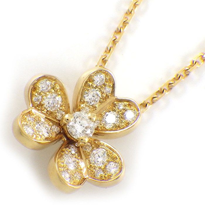 Van Cleef & Arpels Frivole Mini Necklace with Diamonds in K18YG