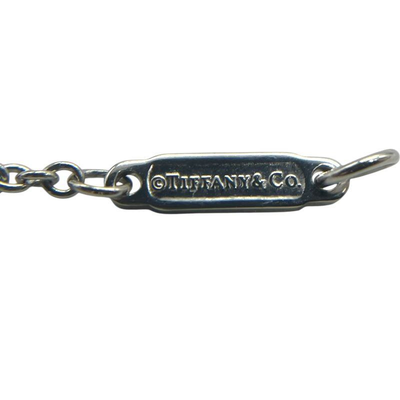Tiffany & Co. Diamond Tag Chain Bracelet in Au750 Silver