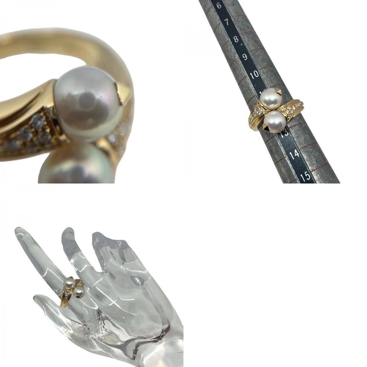 BVLGARI Passodoppio Ring 750 with Pearl and Diamond