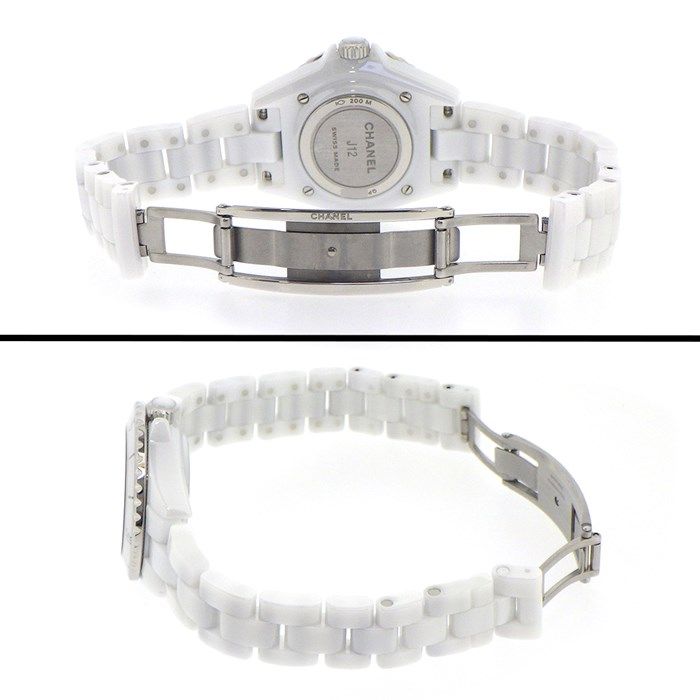 Chanel J12 H5698 White Dial Ceramic & Stainless Steel Watch