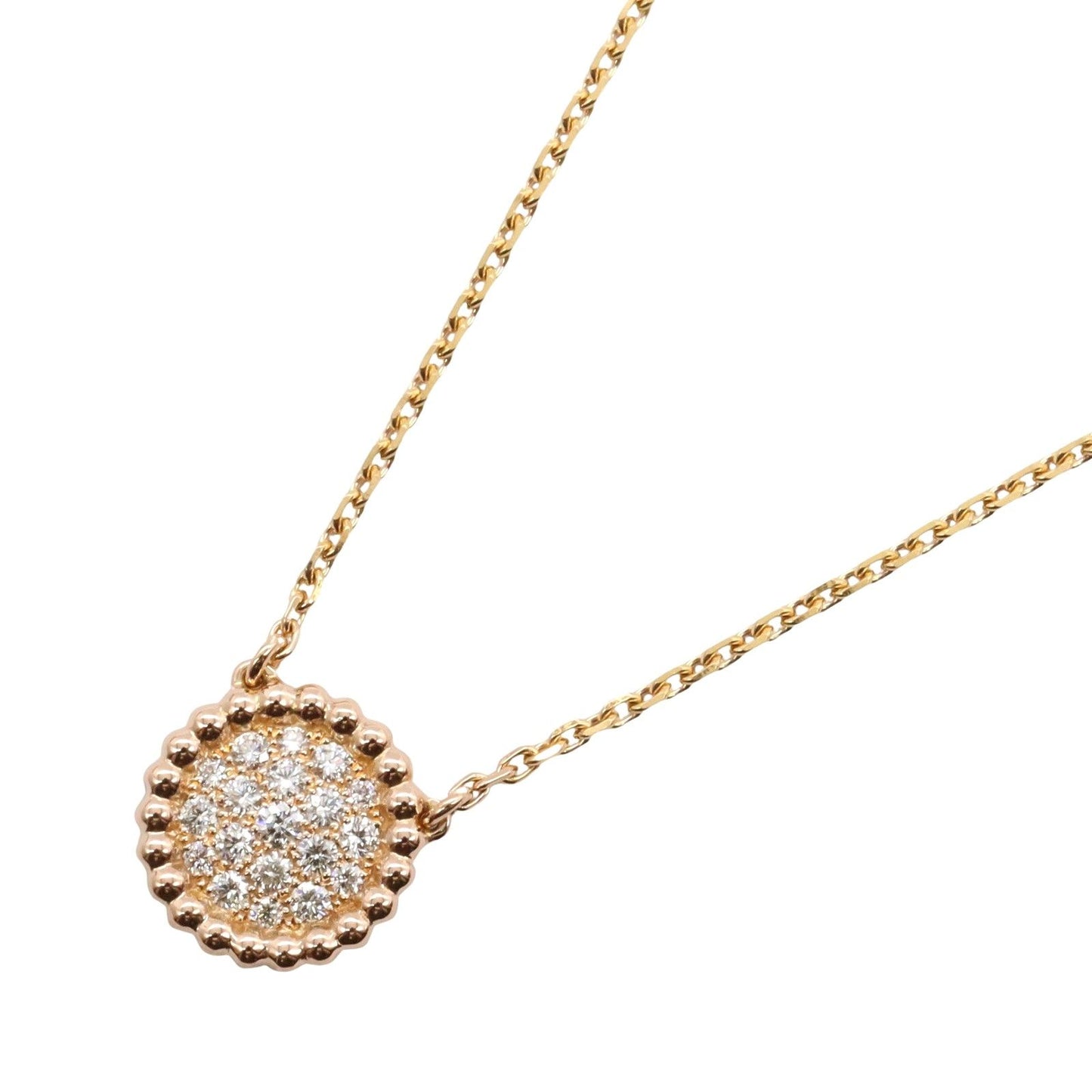 Van Cleef & Arpels Perlée Diamond Necklace in 18K Pink Gold
